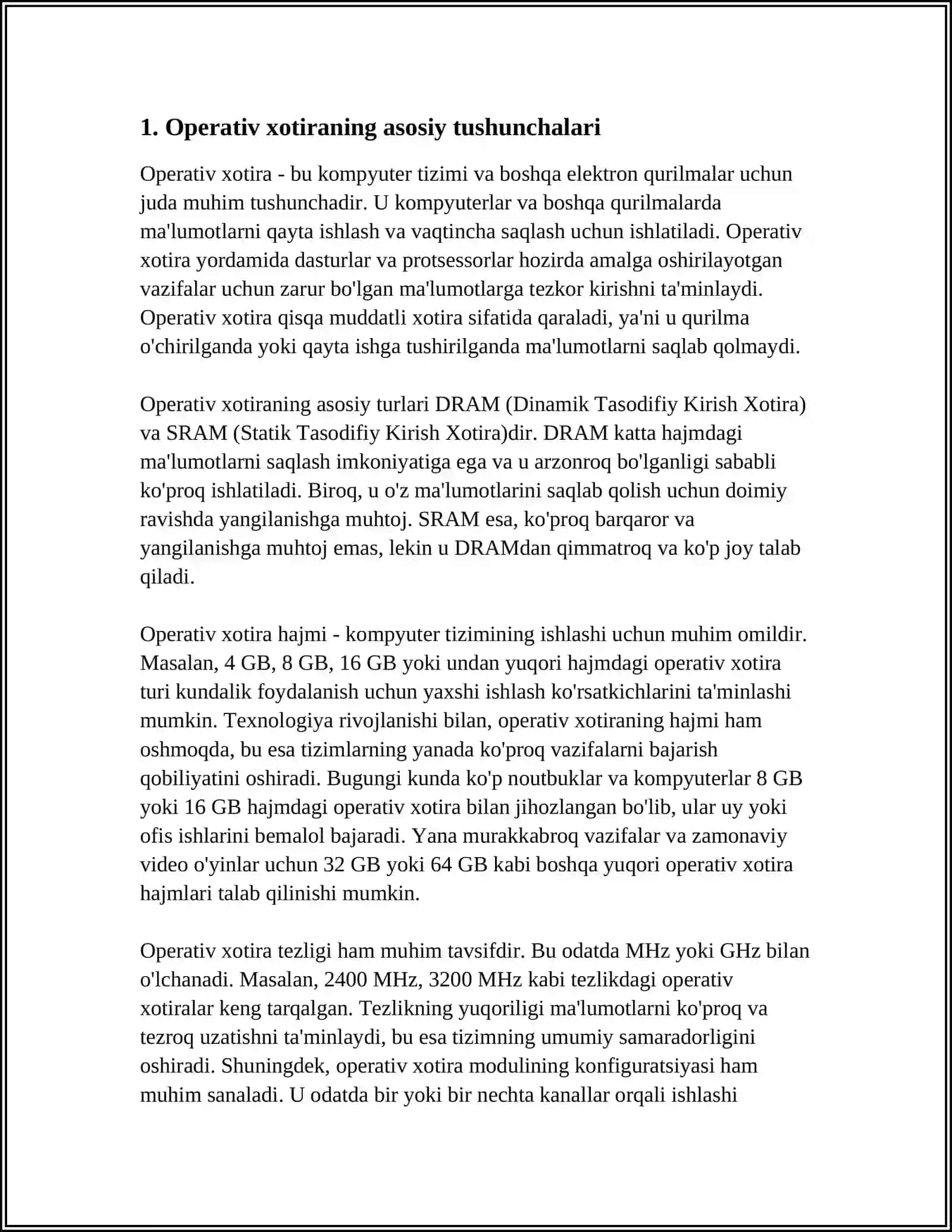 HISOBLAGICHLARNING DINAMIK OPERATIV XOTIRA QURILMALARI 4