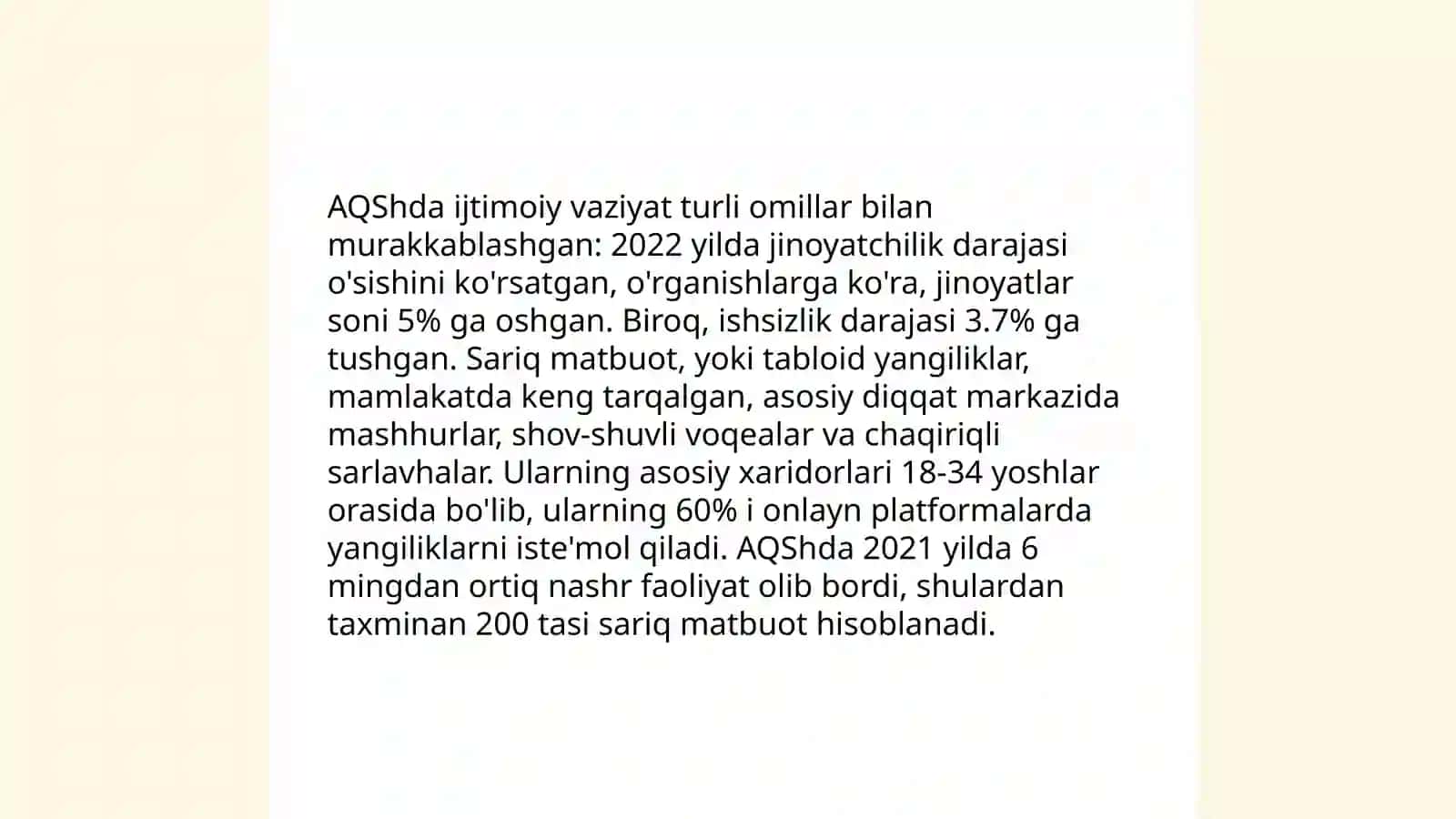 AQShda sariq matbuotning rivojlanishi 4