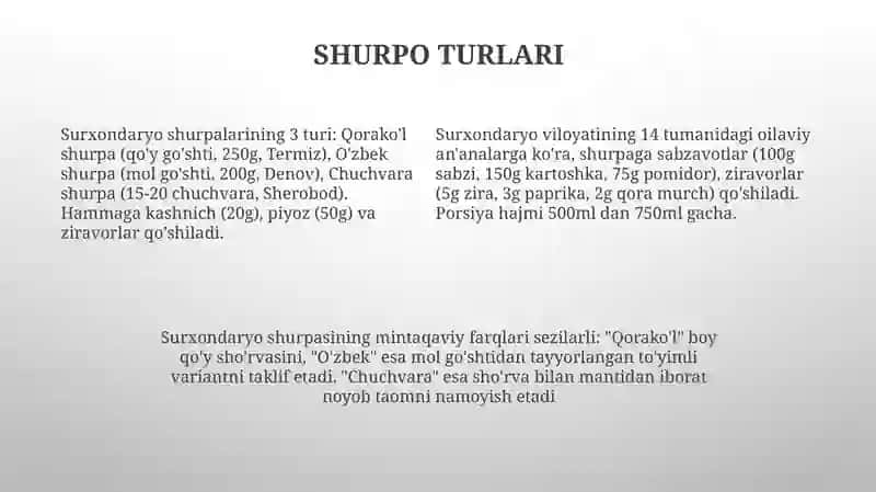 Surxon vohasi ananaviy taomlari 4