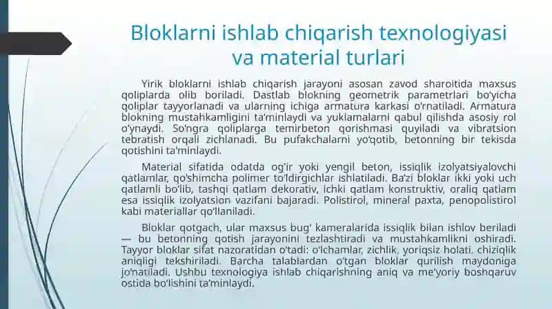 Zamonaviy pardozlash va issiqlik izolyatsiya materiallarini yaratish 4