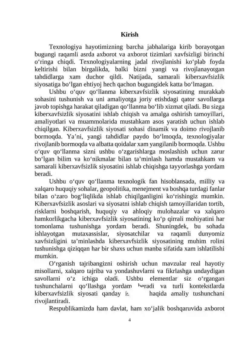 Kiberxavfsizlik siyosati 4
