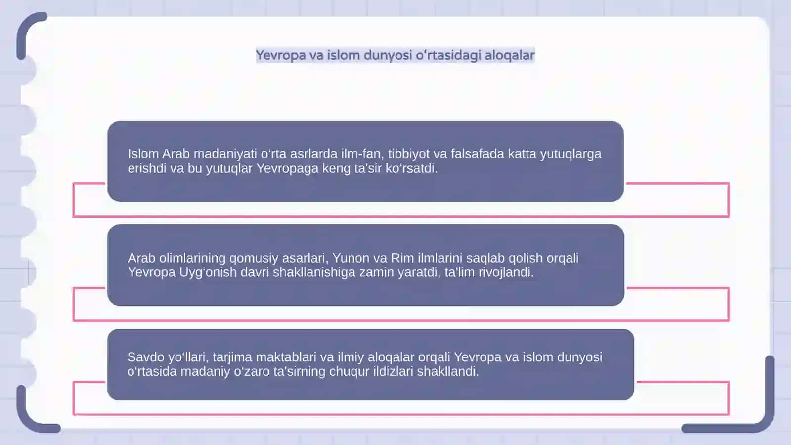 Islom Arab Madaniyatining Yevropa madaniyatiga taʼsiri 4