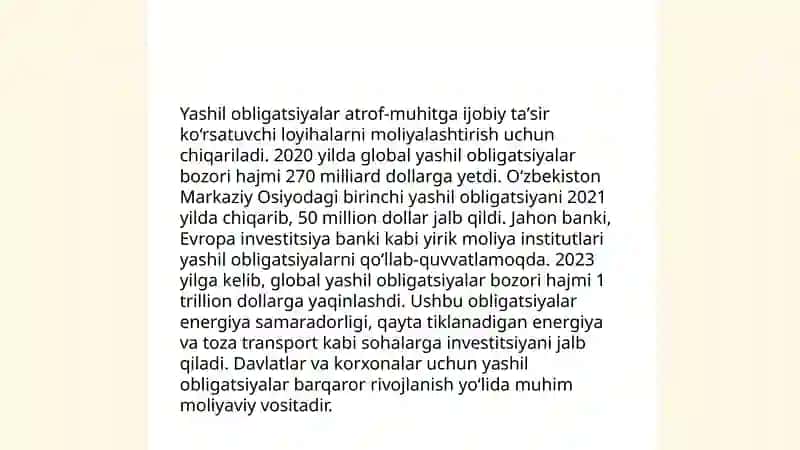 Yashil moliyalashtirishning asosiy tushunchalari 4