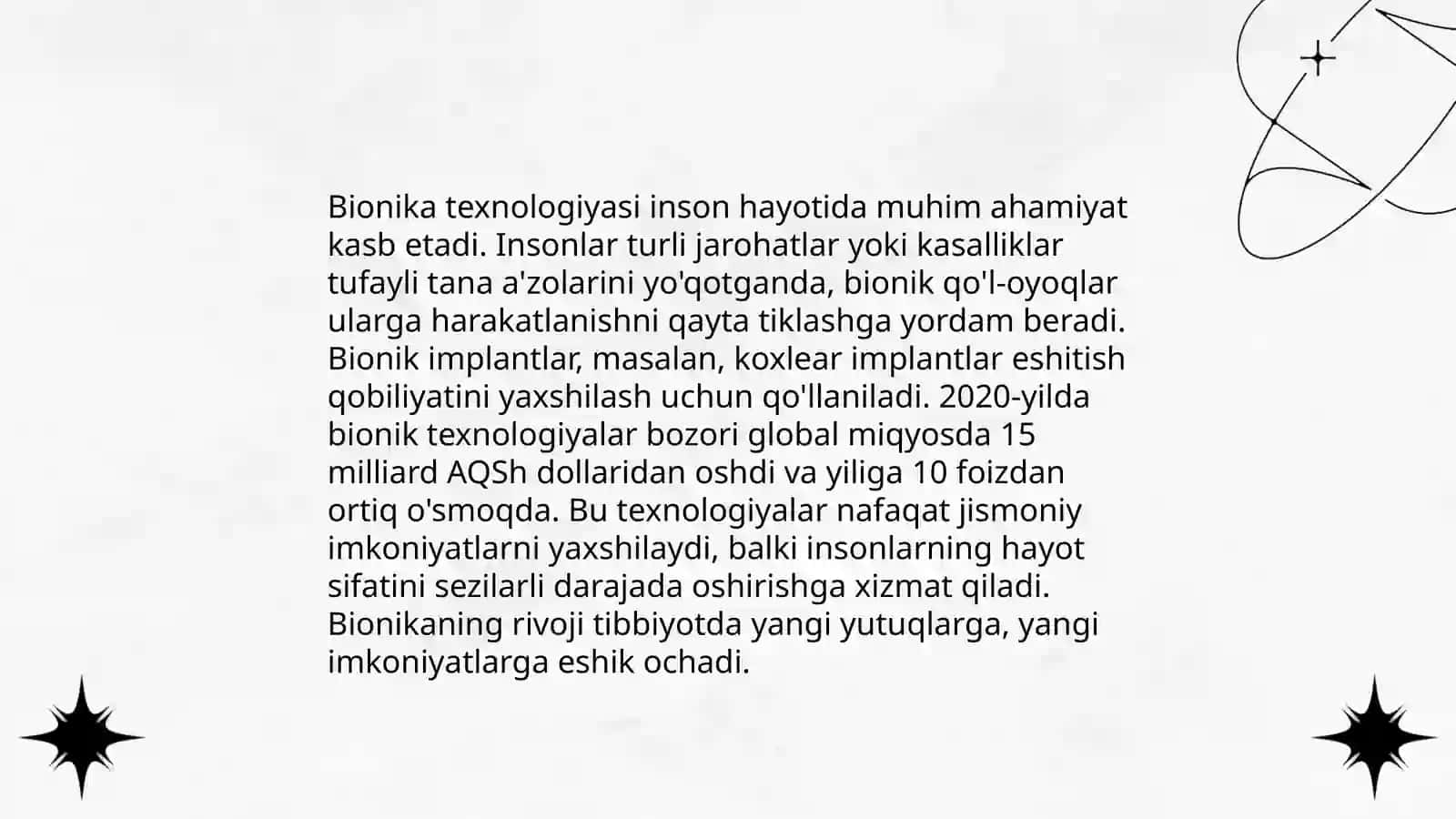 Bionika asoslari va uning inson hayotidagi orni 4