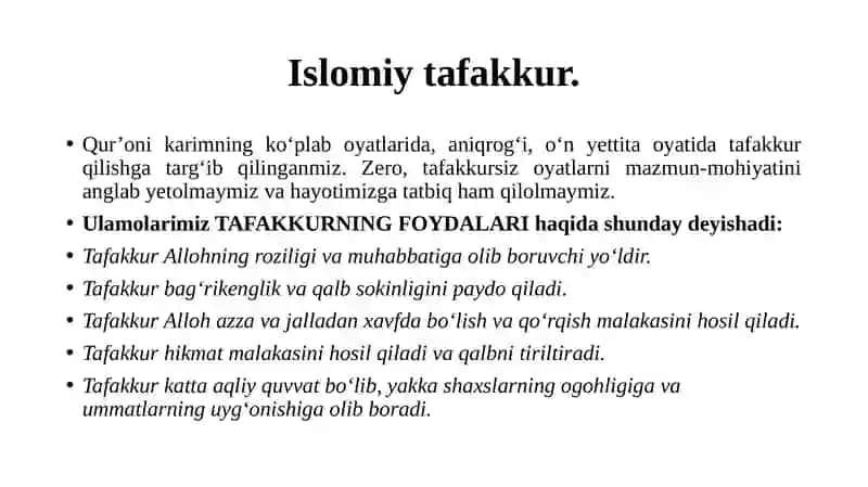 ISLOM TAFAKKURI VA MADANIYATINING SHAKLLANISH BOSQICHLARI 4