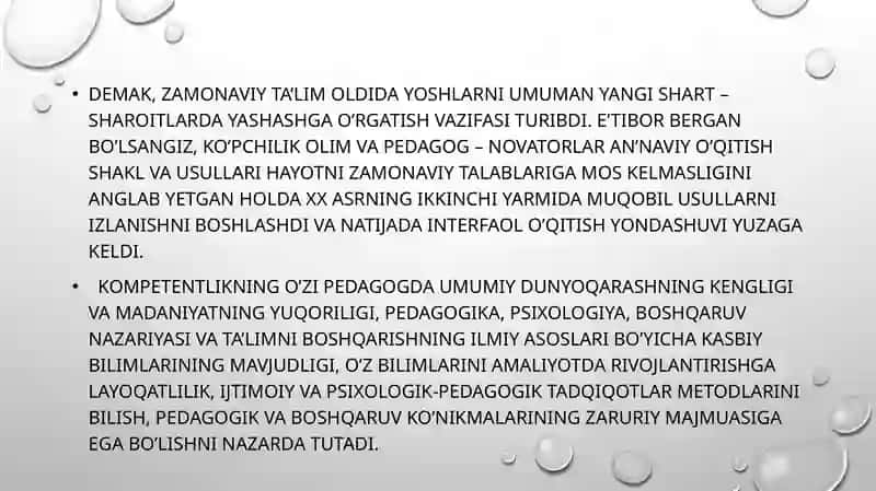 O‘qituvchi Kasbiy Kompetensiyasi 4