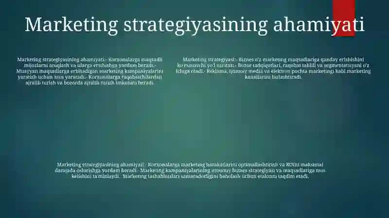 Marketing Strategiyasi 4
