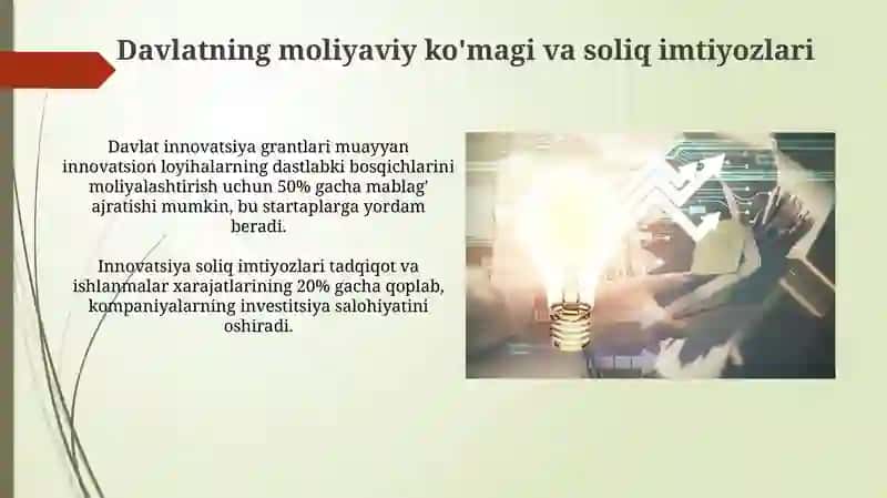 Innovatsion faoliyatni moliyalashtirish 4