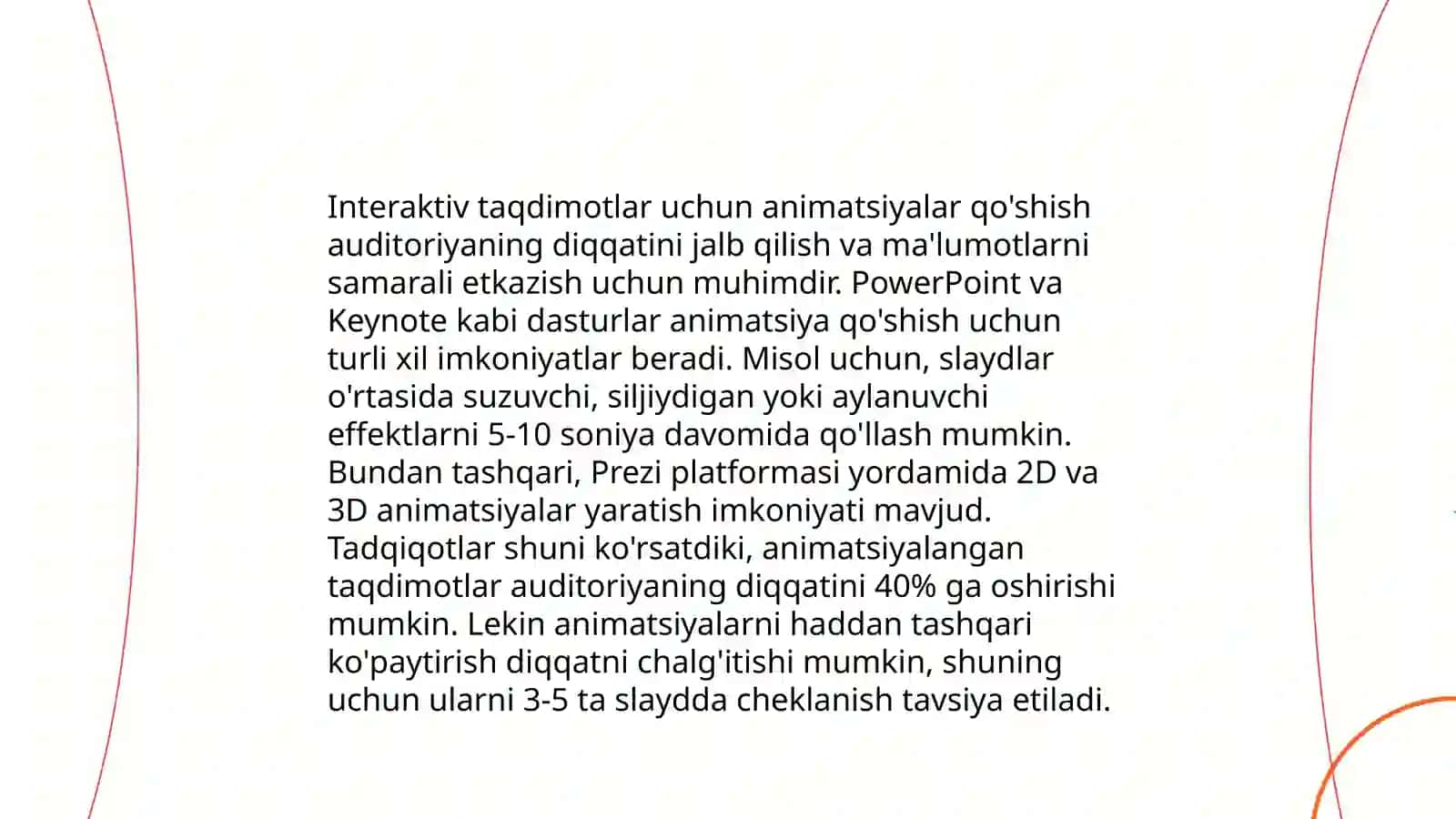 MS Power Pointda òrgatuvchi-interaktiv taqdimotlar yaratish 4