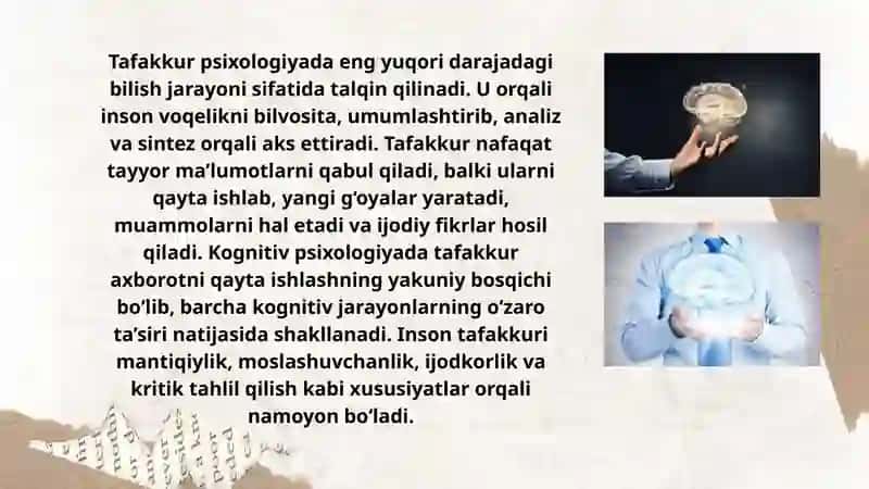 Kognitiv Psixologiyada Asosiy Yo‘nalishlari 4