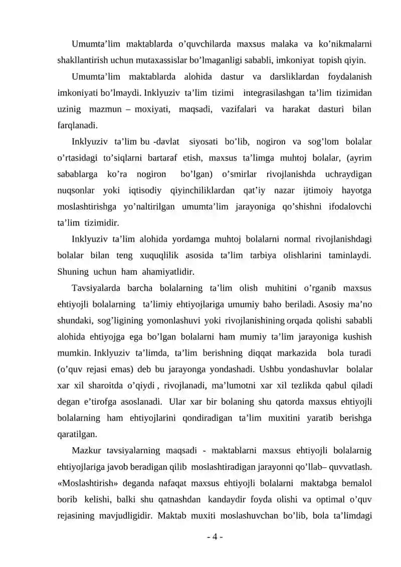 INKLYUZIV TA’LIM TAMOYILLARI 4