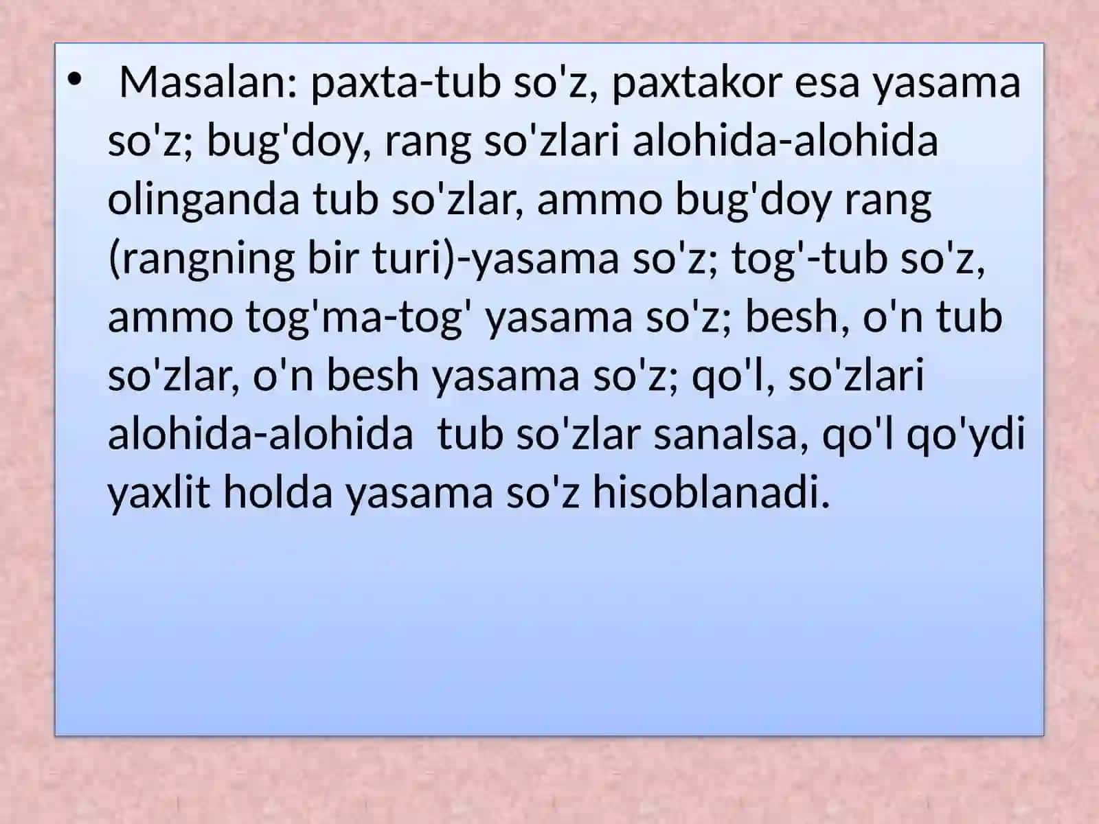 So’zlarning yasalishi 4
