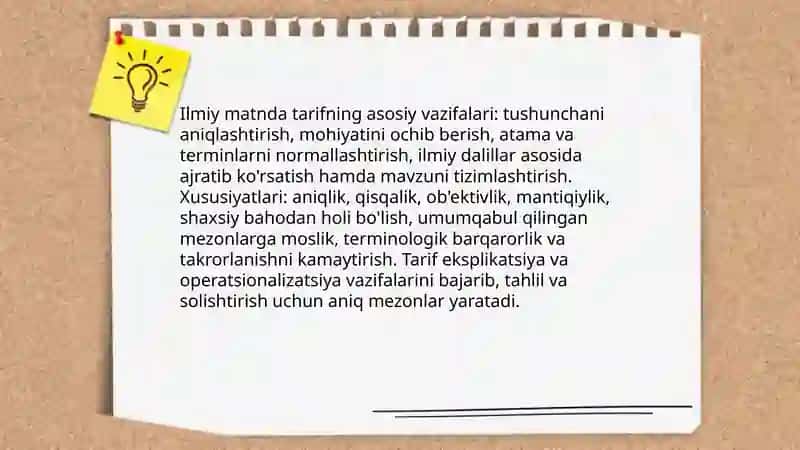 Ilmiy uslubda tarif va terminlar 4