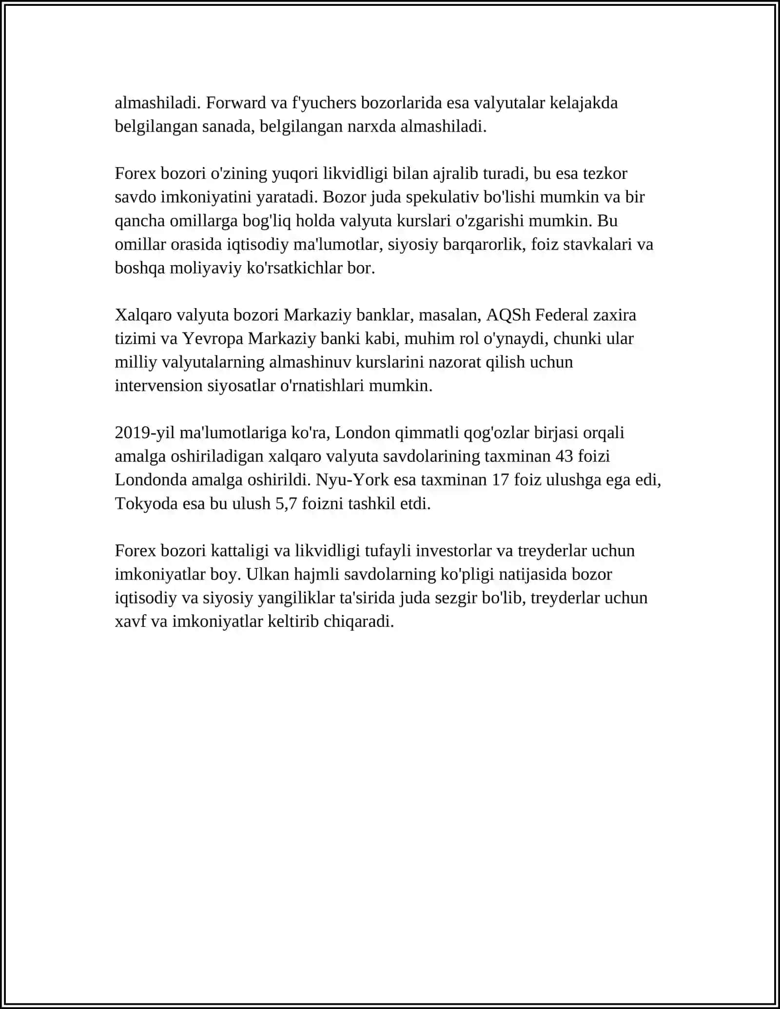Xalqaro valyuta operatsiyalari 4