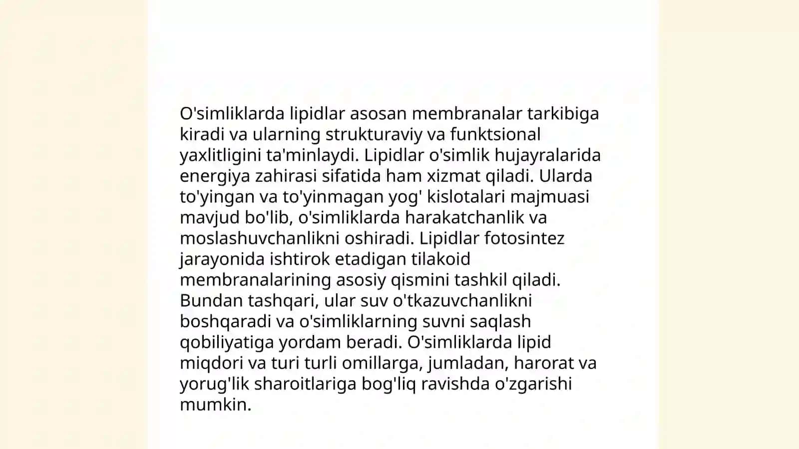 O'simliklarda lipidlar 4