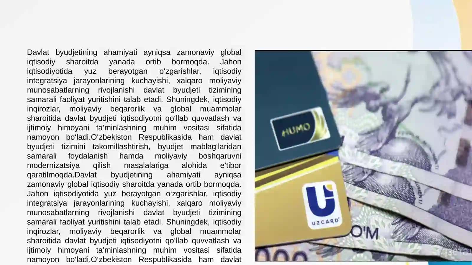 BOB. Davlat byudjetining iqtisodiyotdagi ahamiyati va uni takomillashtirish yo‘nalishlari 4