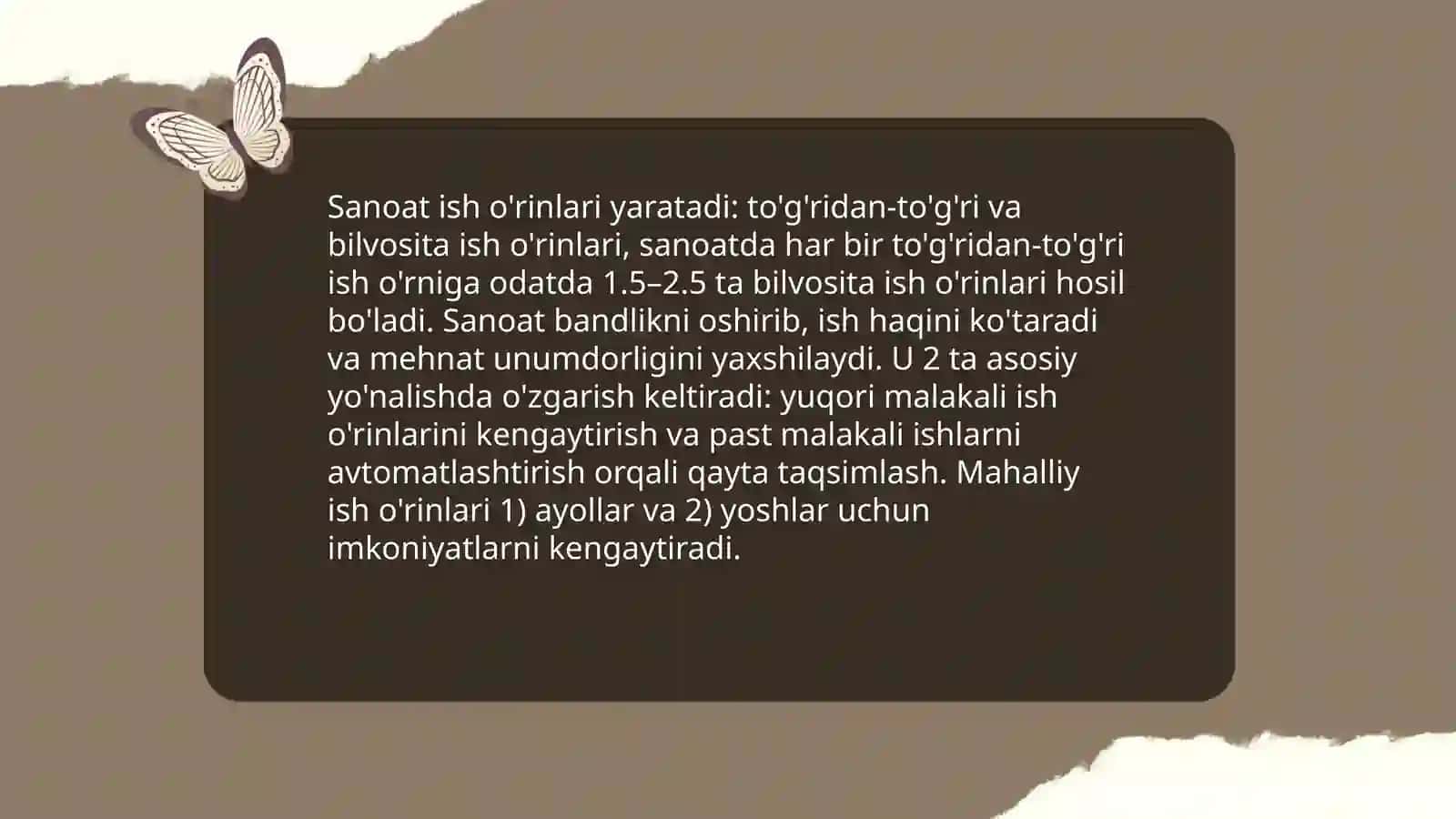 Sanoat tarmog'ining iqtisodiy rivojlanishdagi ro'li 4