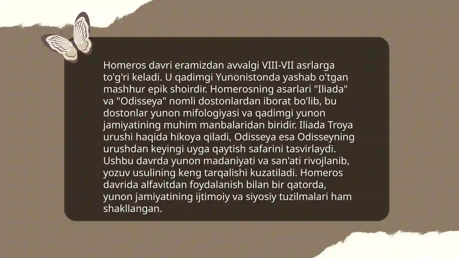 Yunon adabiyotining shakllanishi davrlari 4