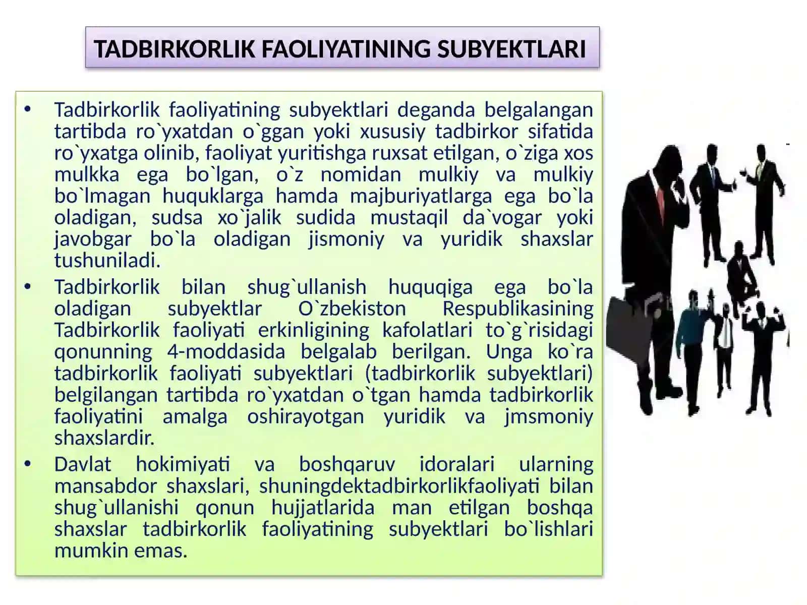 Tadbirkorlikfaoliyatiningsubyektlari 4