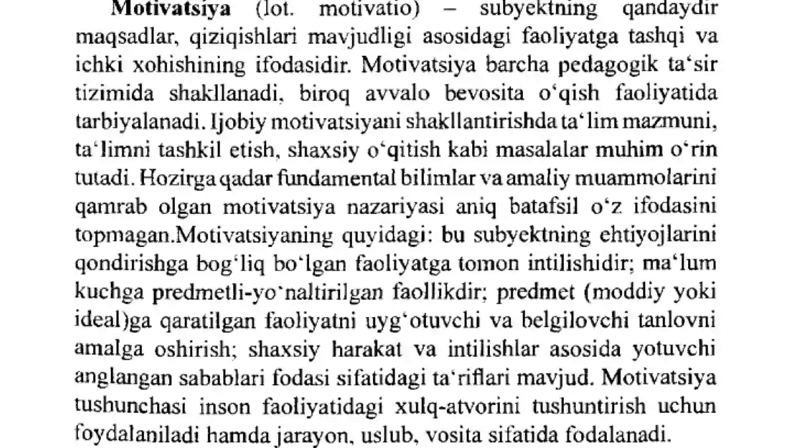MUVAFFAQIYATLI KASBIY FAOLIYATMOTIVATSIYASI 4