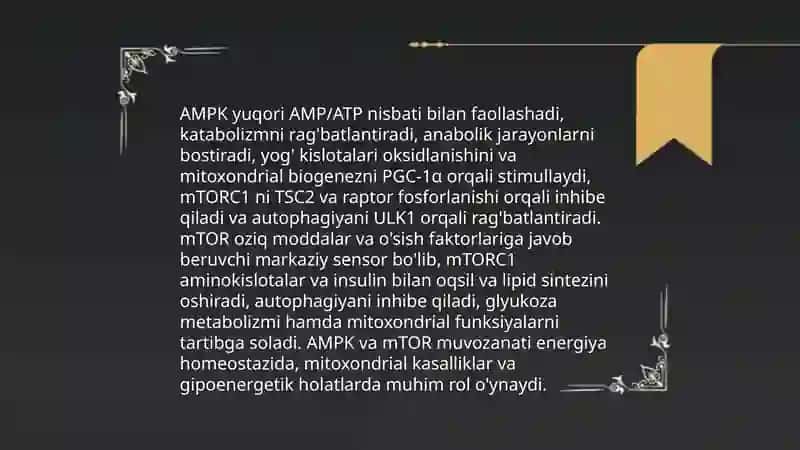 Energiya almashinuvining boshqarilishi 4