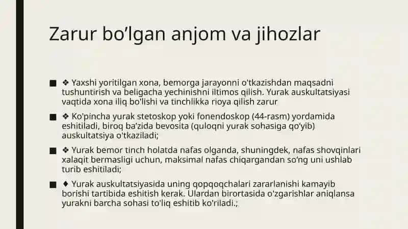 Yurak auskultatsiyasi 4