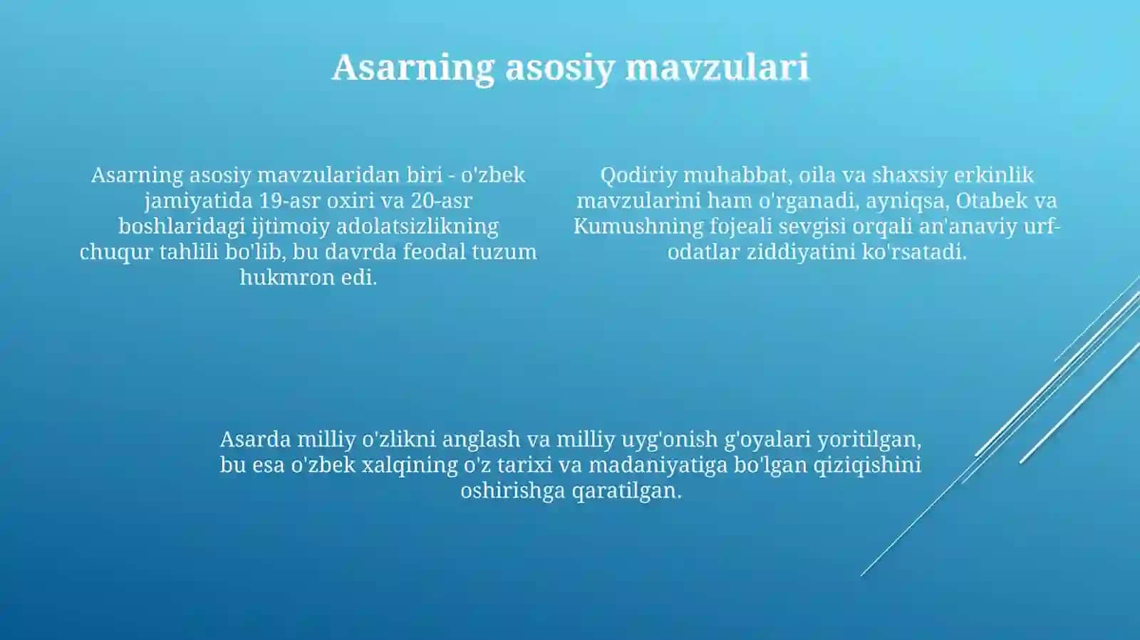 Abdulla Qodiriyning "Òtkan kunlar"romani tahlili 4