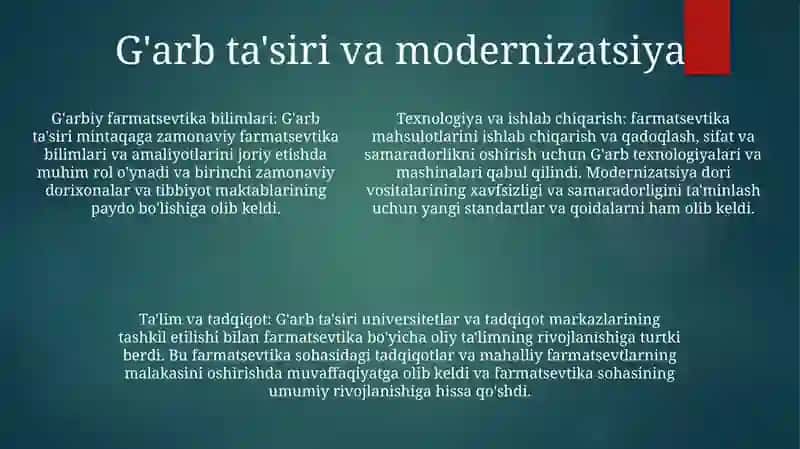 Farmatsiyani Rivojlanishi 4