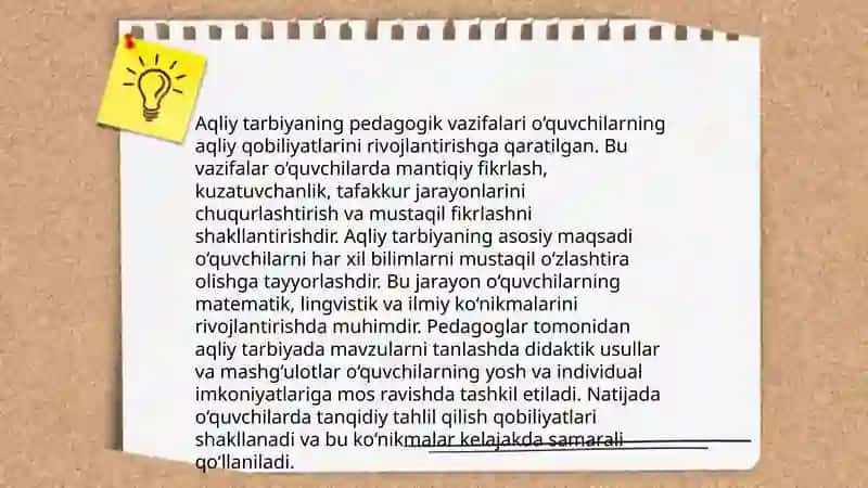 Aqliy tarbiya mazmuni va maqsadlari 4