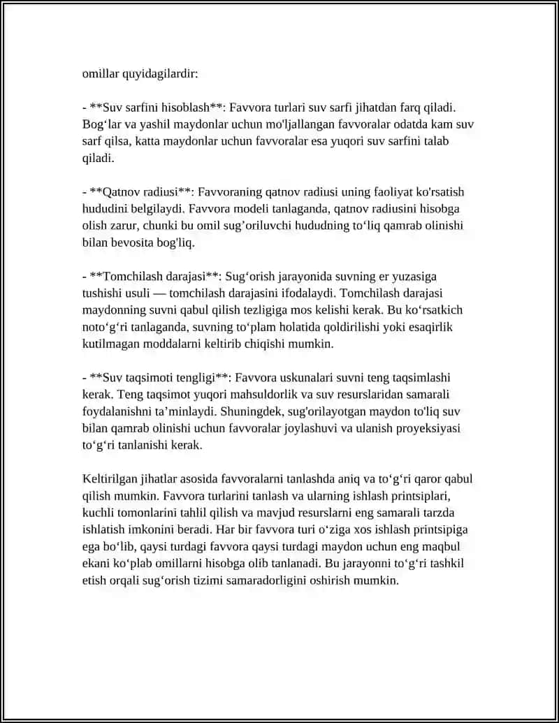 FAVVORA USULIDA ISHLATISH JIHOZLARINI TANLASH 4