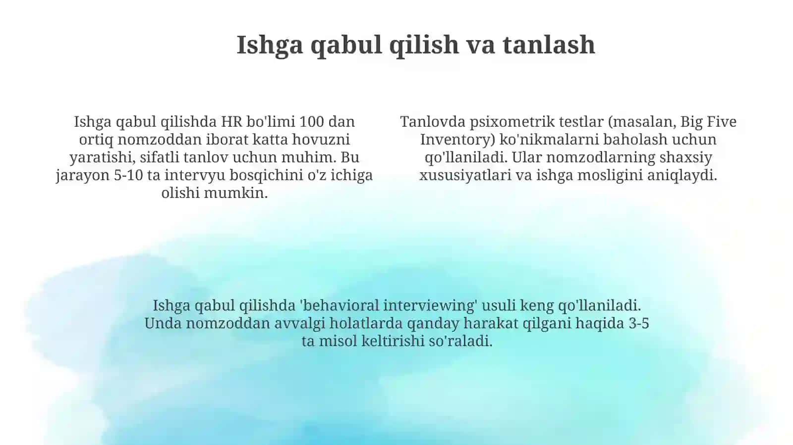 Inson resurslarini boshqarish usullari 4