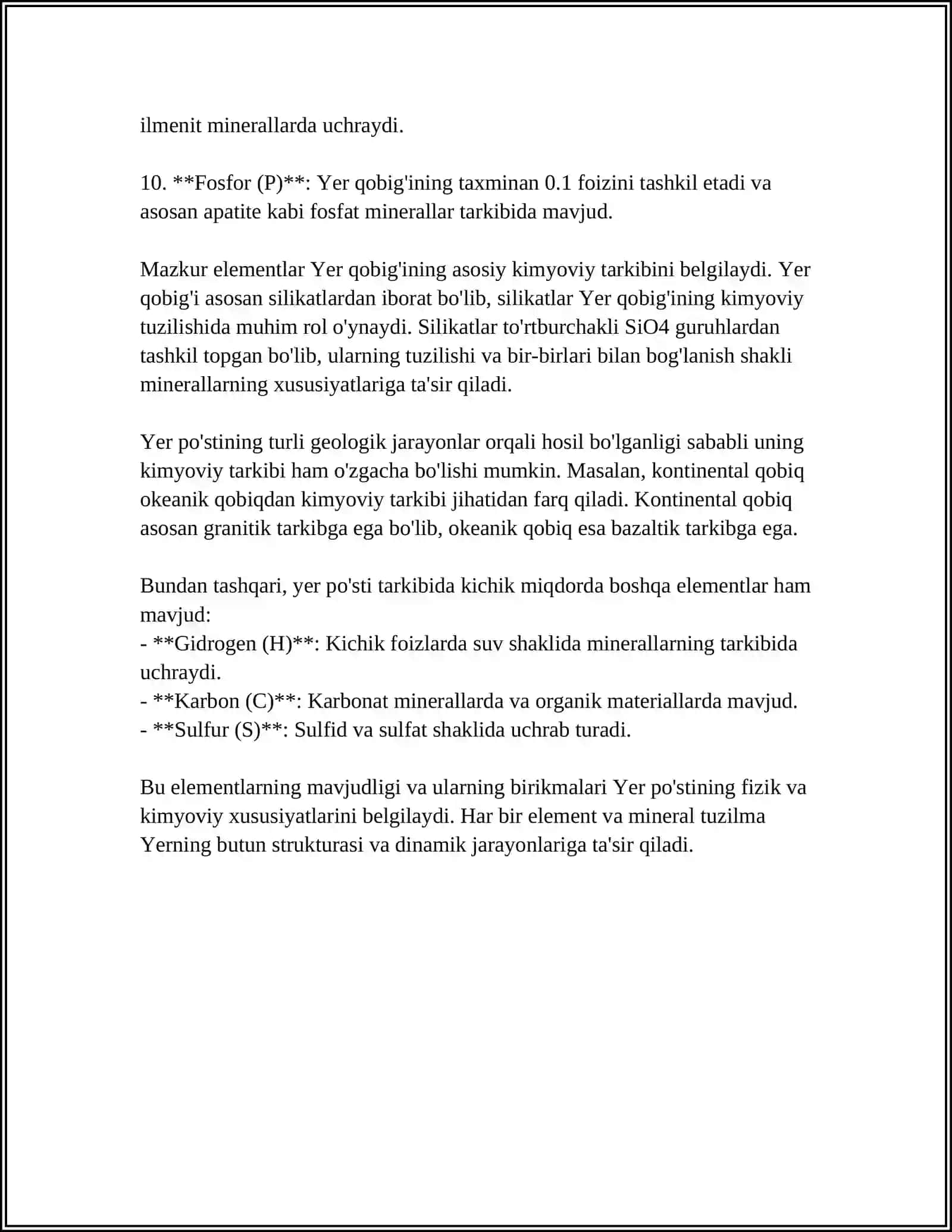 YER PO'STINING MINERAL TARKIBI 4