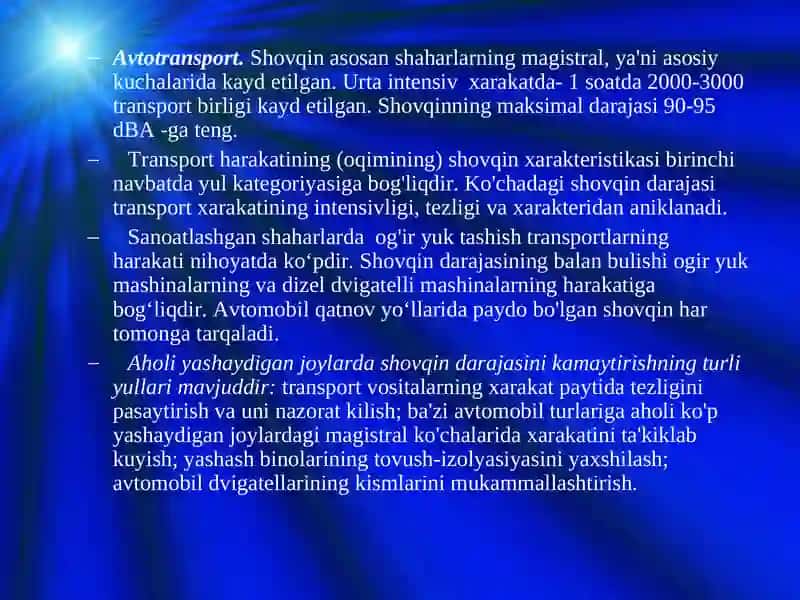 Shovqinning inson salomatligiga ta'siri 4