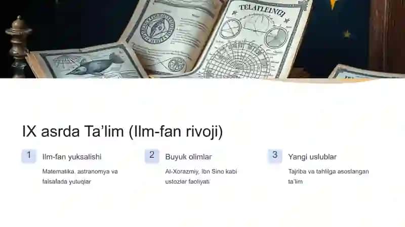 VIII-IX asrlarda Oʻrta Osiyoda Taʼlim 4