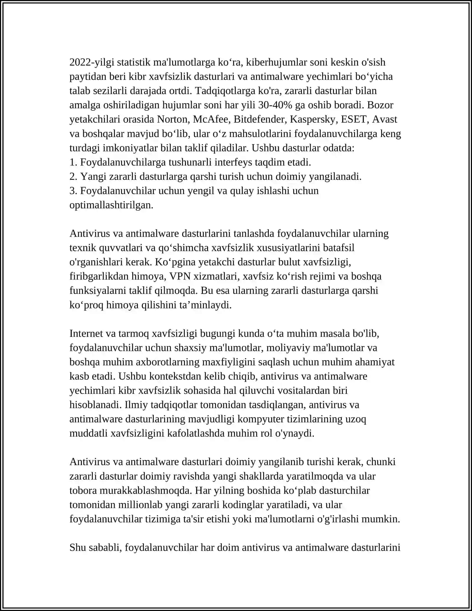 KIBR XAVFSIZLIK DASTURLARI 4