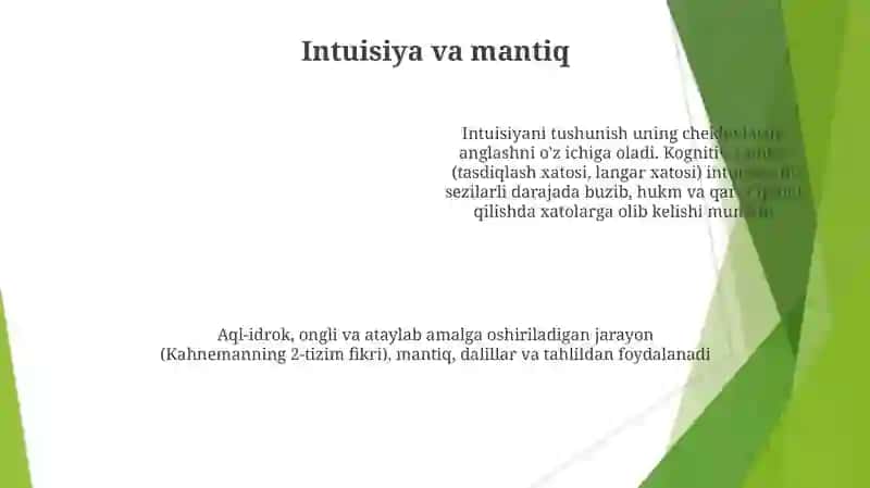 Intuisiya va Ijodkorlik 4