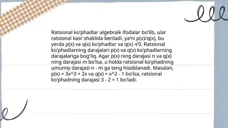 Ratsional ko'phadlar 4