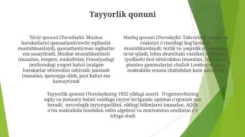 Ta'lim qonuniyatlari 4