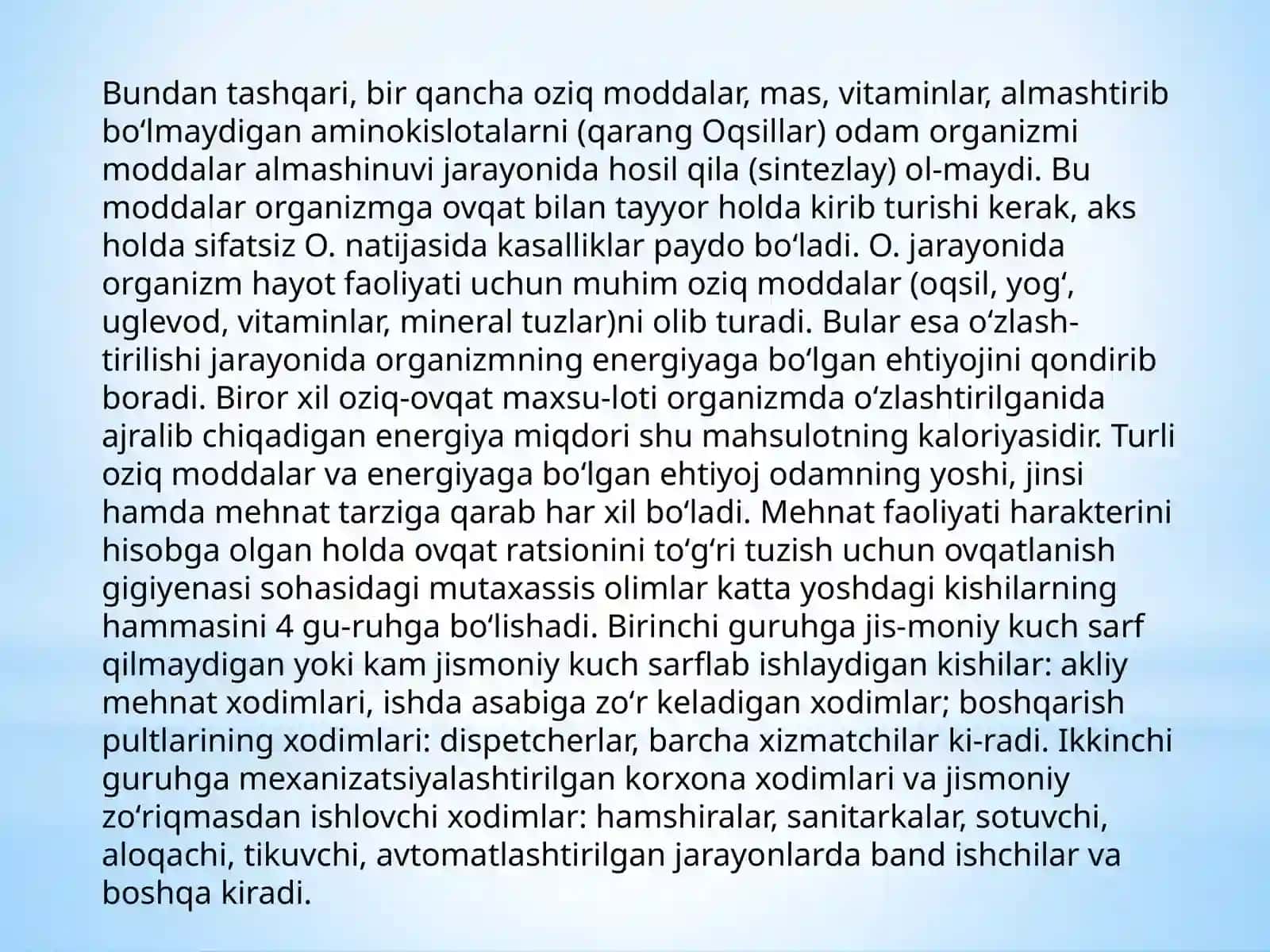 Ovqatlanishning yangi nazariyalari 4