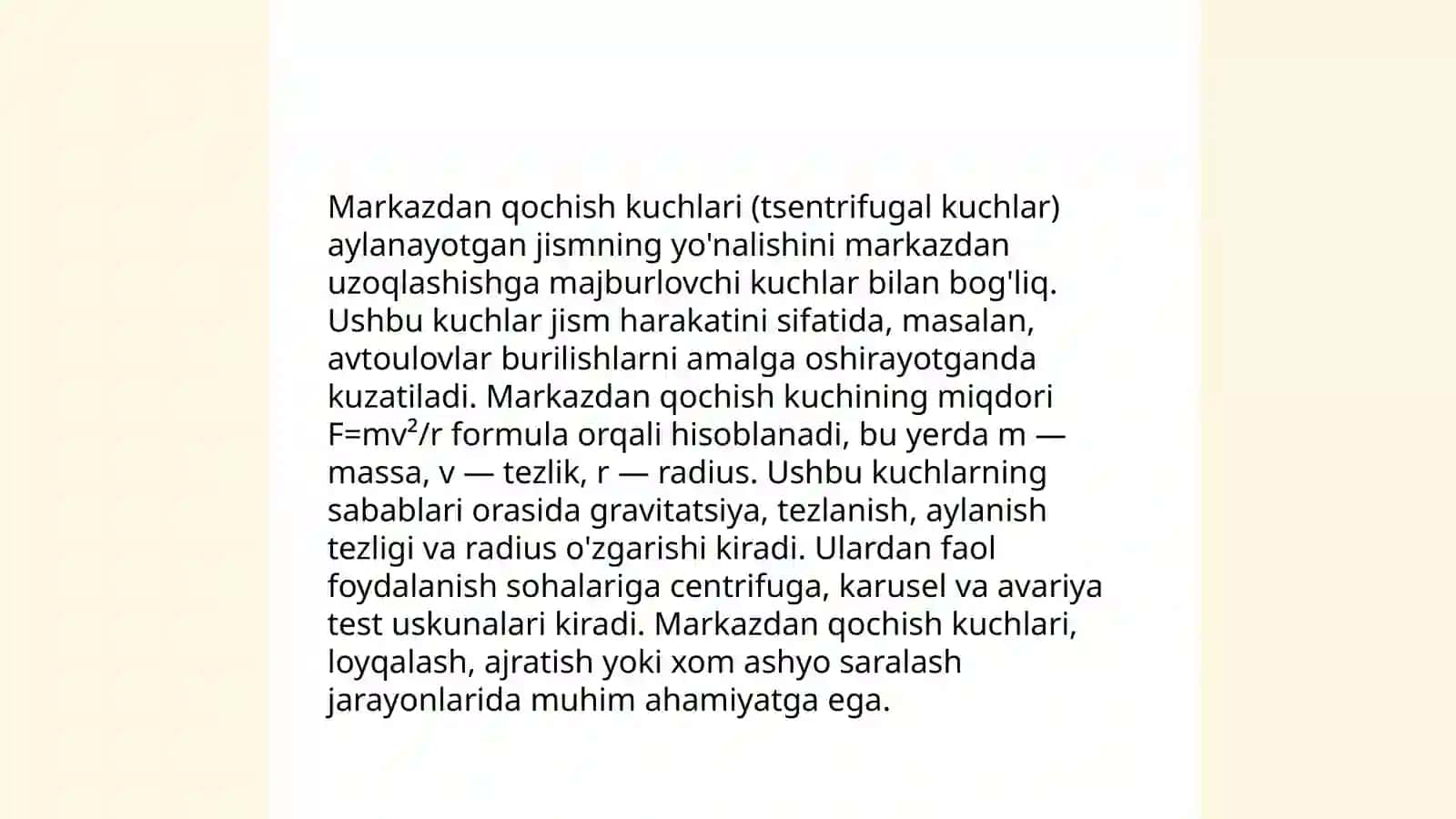 Markazga intilish va markazdan qochish tendensiyalarini aniqlash 4