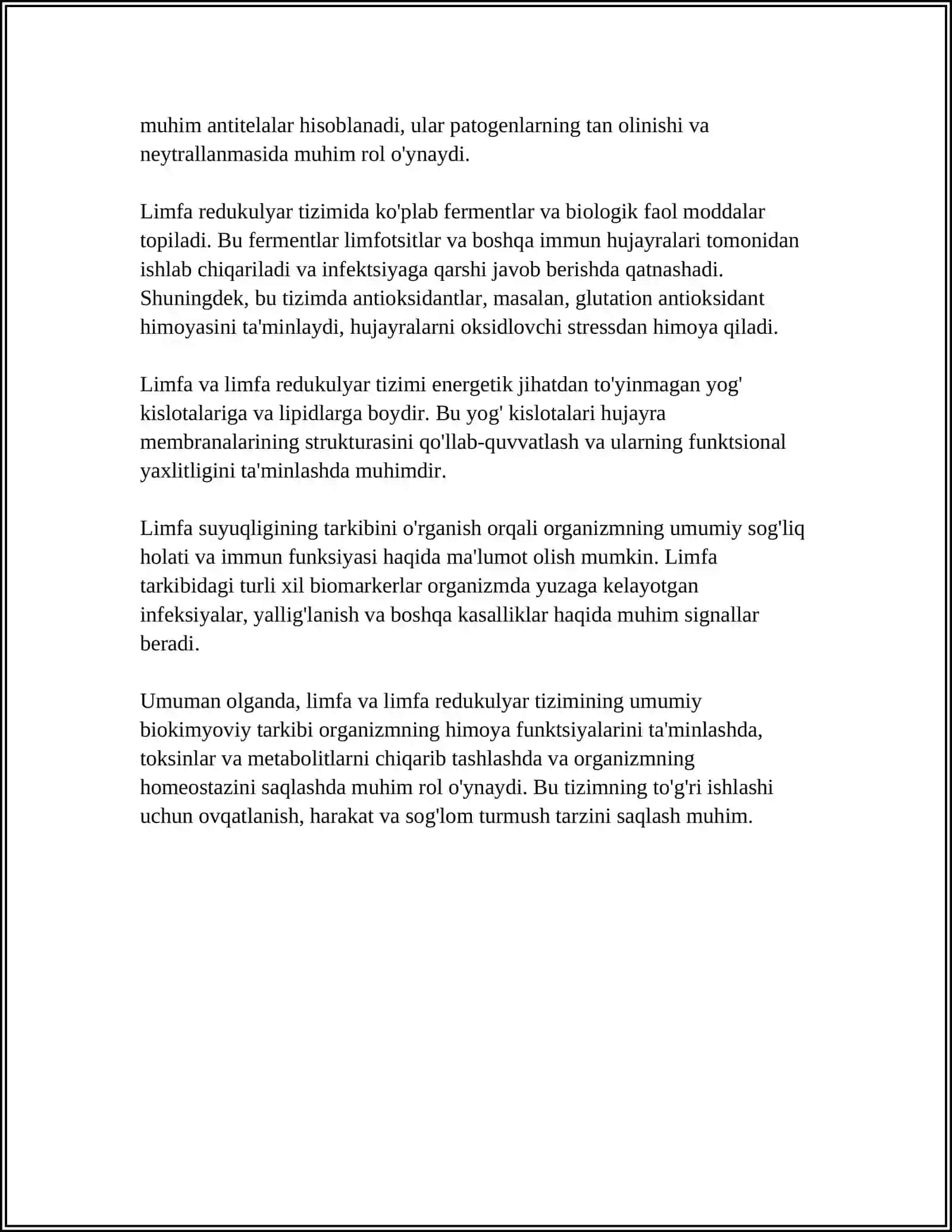 LIMFA REDUKULYAR TIZIM BIYAKIMYOSI 4