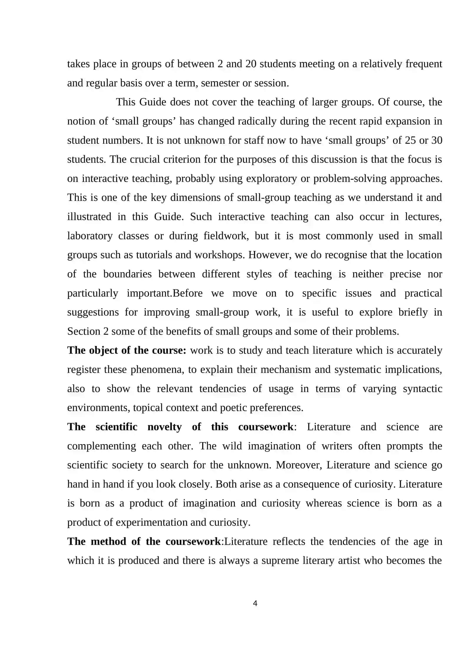 Organization of working in small groups at English lessons 4