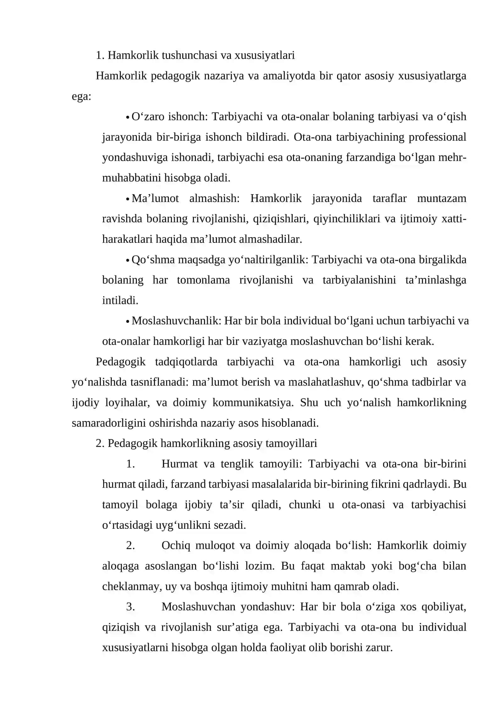 Tarbiya va o'qitishni o'rganuvchilarga 4