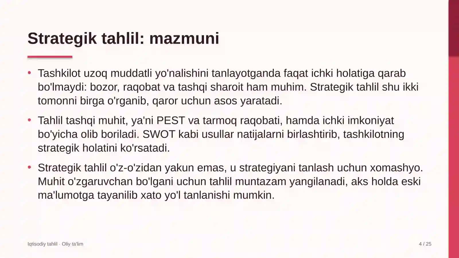 Ko'chatchilik xo'jaliklarida strategik tahlil 4