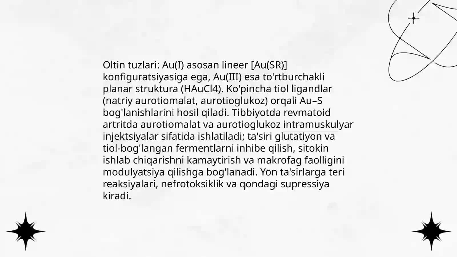 Oltin birikmalarining tibbiyotda qo’llanishi, auroterapiya 4