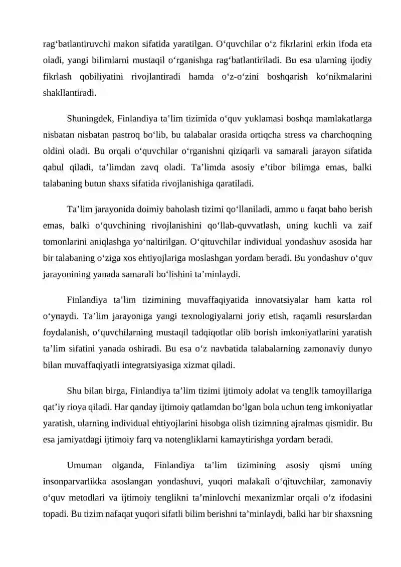 Finlandiya ta'lim tizimi taraqqiyoti (TAQDIMOT) 4