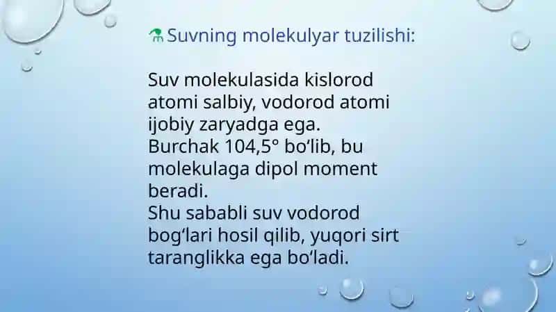 Suvvauning kimyoviy xossalari 4