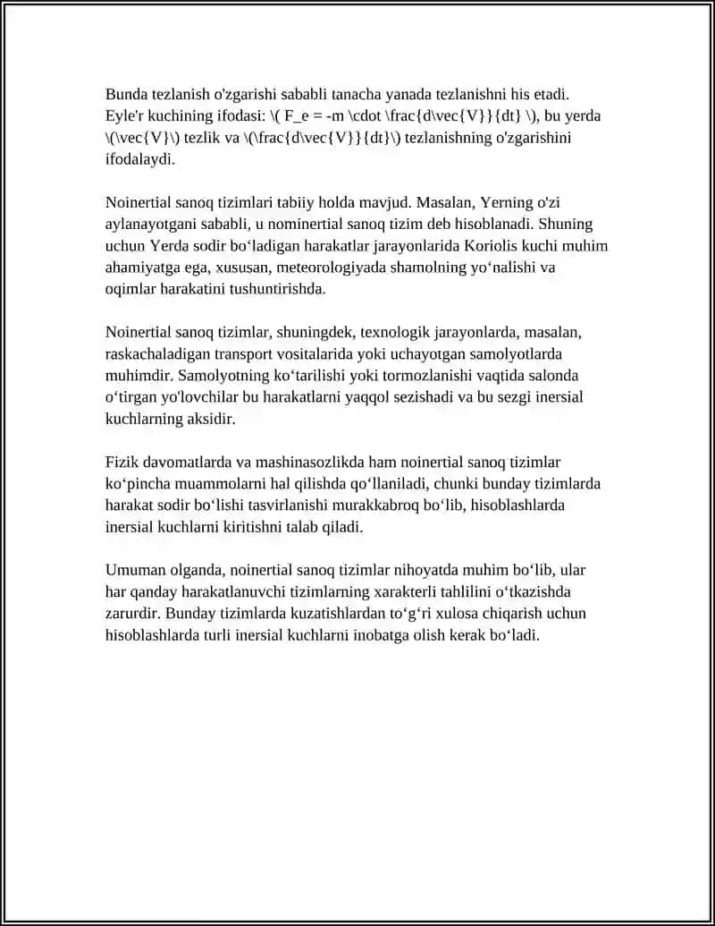 NOINERSIAL SANOQ TIZIMLARIDAGI INERSIYA KUCHLARI 4