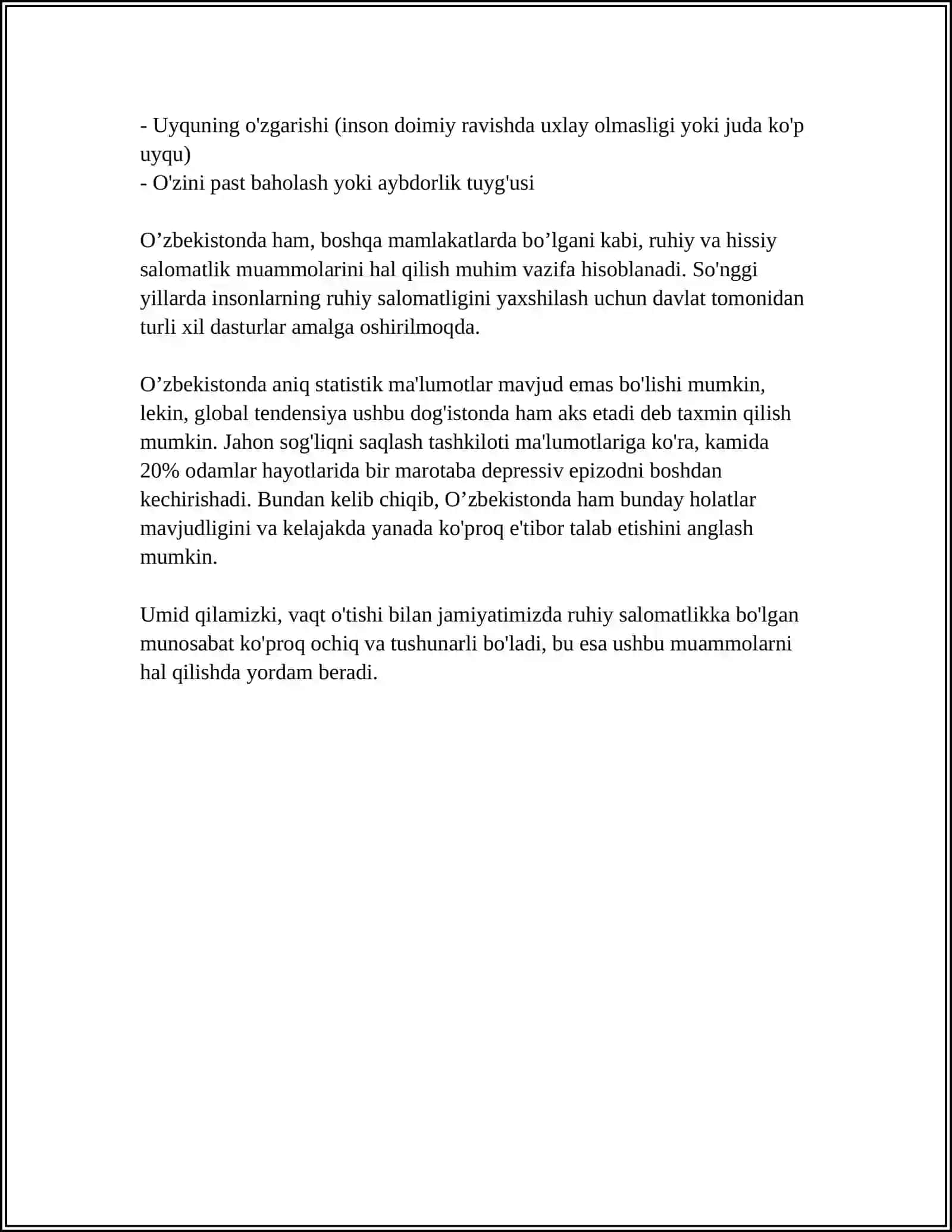 ASOSIY PSIXOPATOLOGIK SINDROMLAR 4