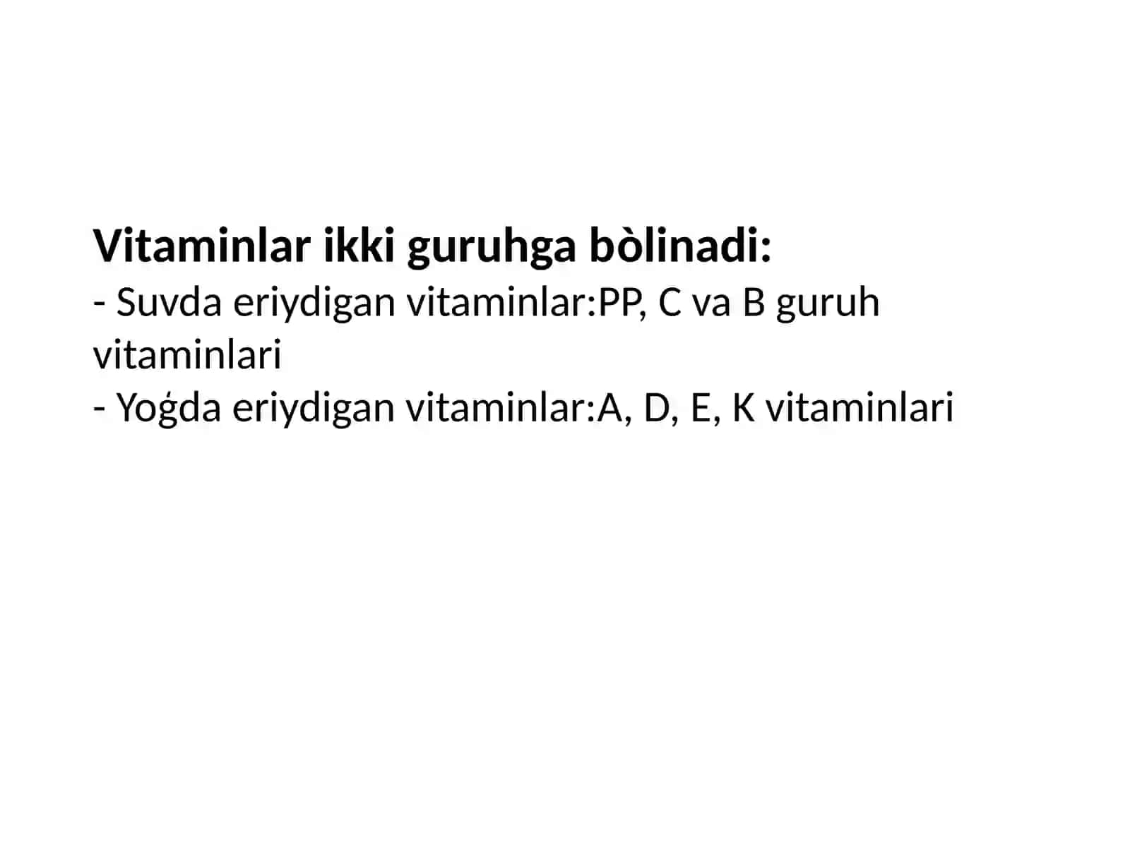 Vitaminlar va ularning turlari 4